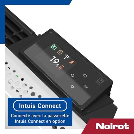 Radiateur à inertie double corps de chauffe NOIROT Evolution horizontal 1000W anthracite connecté