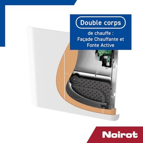 Radiateur électrique à Inertie Fonte Noirot Fontéa Vertical 1000W - Connectable, Fabriqué En France
