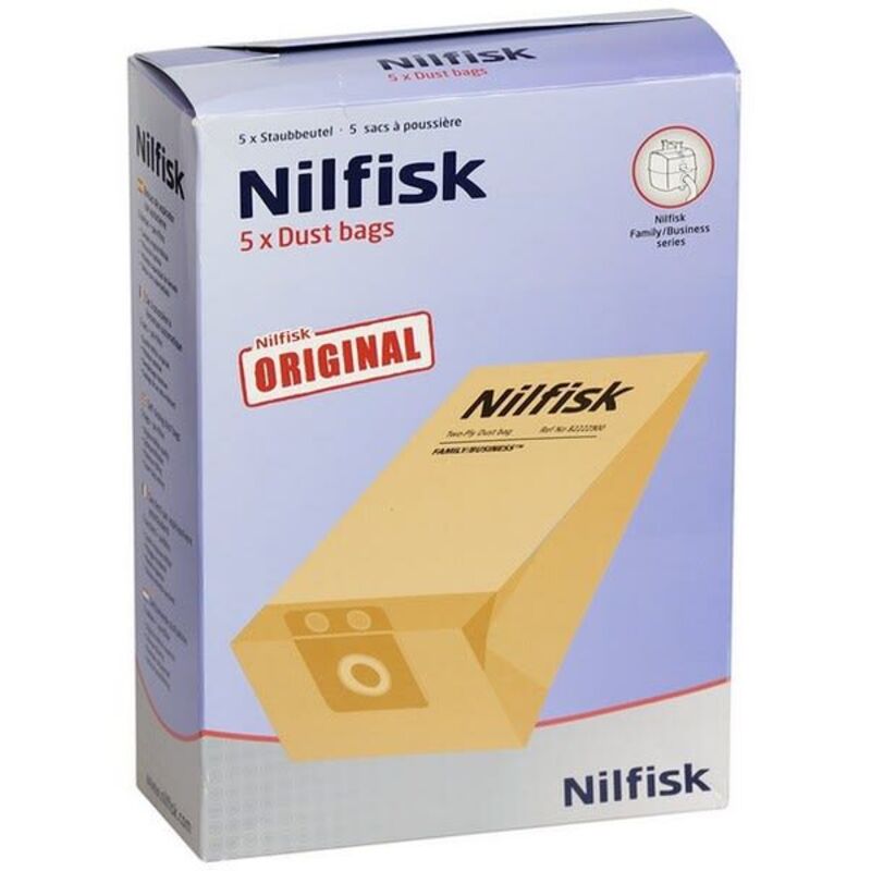 Sacs Aspirateur Nilfisk Buddy II 12, 18, 18T - Haute Filtration - 5 Unités | Leroy Merlin