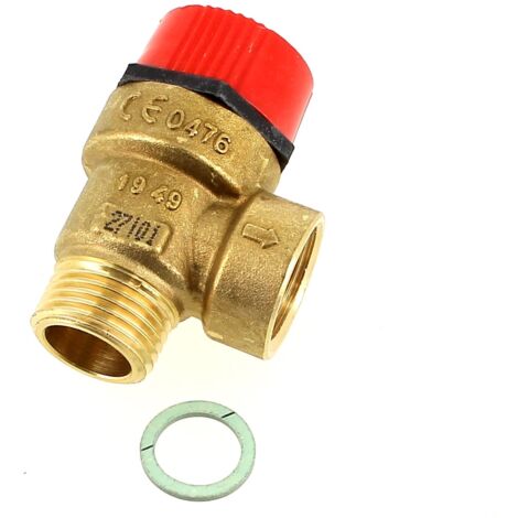 Valvola Di Sicurezza Ottone 1/2'' 3BAR - Per Acqua E Olio, Automatica, Filettatura Gialla - Foto 12