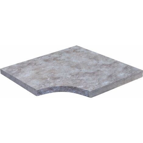 Margelle 3cm Travertin Premier choix - Silver - Vieilli - AR 33x3cm BR - Vendu à la pièce
