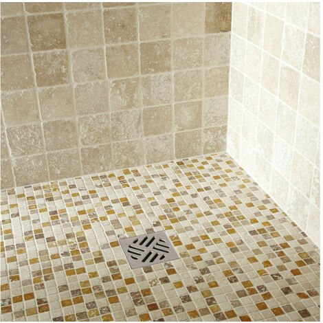 Mosaïque Travertin Premier choix - 3 Couleurs - Vieilli - 2,3x2,3x1cm