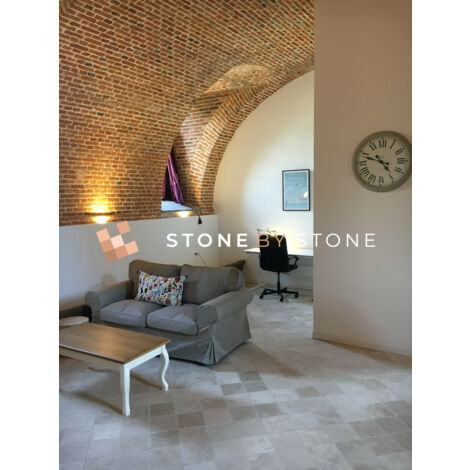 Faïence Travertin 1er Choix - Mix Beige - 20,3x20,3x1,2cm - Vieilli - (1 m²)