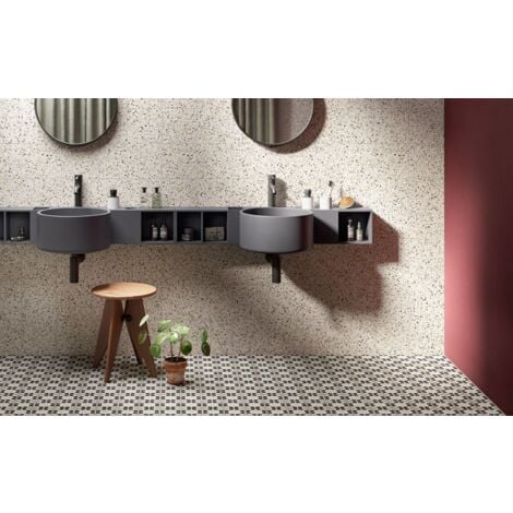 Grès cérame - FRAMMENTI - Bianco Micro - 20x20 - Naturelle - (1,16 m²)
