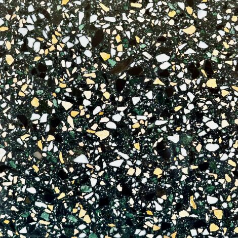 Véritable Terrazzo 12 mm - Nero Portofino - Adouci - 60x60x1,2cm