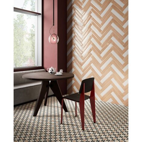 Carrelage mural uni grès cérame 20x20 cm – Terracotta Fiore – Aspect artisanal – Pour salons et cuisines