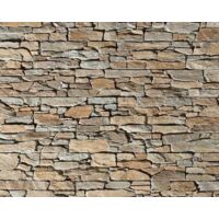 Plaquette de parement en quartzite – Format en Z 15x55-60 cm – Épaisseur 3,5-4,5 cm – Pour fixation sur béton - 15x55-60x3