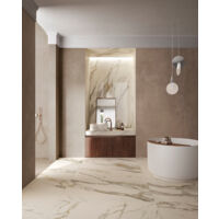 Grès cérame - BOUTIQUE - Calacatta Oro - Poli - 120x120x0,85cm