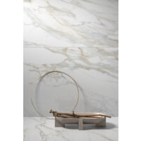 Grès cérame - MUSE 2.0 - Calacatta Gold - Satin - 7x60x1cm - Plinthe