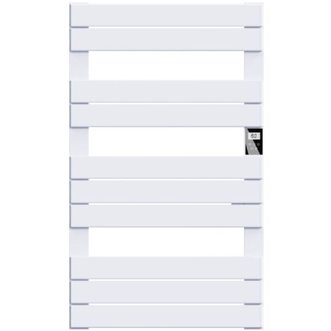 Sèche-serviette électrique BESTHERM HESTIA 500W - 98x54cm, Blanc, Sans Fluide, Thermostat Digital