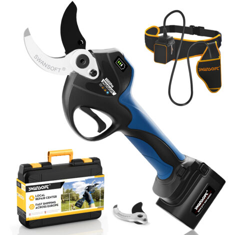 Forbici Potatura Elettriche 40mm, 1050W Professionali Cesoie a Batteria per Potatura, 21V 4Ah/2Ah, per Frutteto Vigneto e Ulivo(8605 PRO)