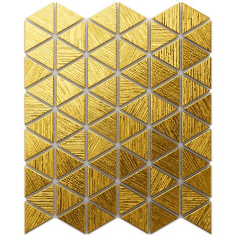 Mosaïque en verre sur filet pour salle de bain ou cuisine 26,3 x 30,3 cm - GOLDEN TOTEM