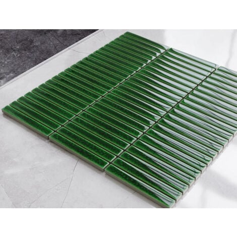 Mosaïque en céramique sur maille pour salle de bain ou cuisine 28.2cm x 29cm - Greenpeace
