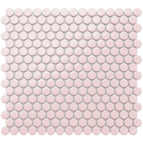 Ilcom – Mosaïque en céramique sur maille 29.3 cm x 31.7 cm – Résistante aux températures élevées – Pour salle de bain et cuisine – Finition facile à nettoyer