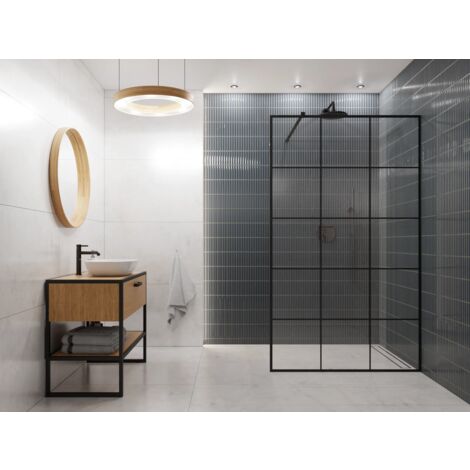 Mosaïque en céramique sur maille pour salle de bain ou cuisine 29.6cm x 30cm - Jeans