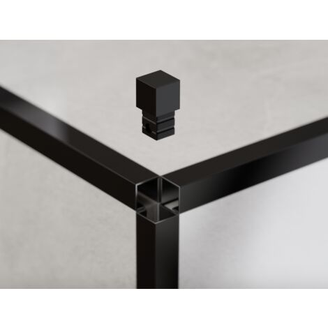 Version angulaire pour profilés en acier inoxydable affûtés QS 1.2cm - noir brillant (1/5)