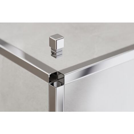 Finition d’angle pour profilés en acier inoxydable Q et P argent poli - 1 cm