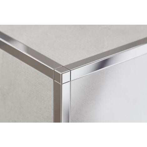 Finition d’angle pour profilés en acier inoxydable Q et P argent poli - 1 cm