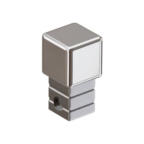 Finition d’angle pour profilés en acier inoxydable Q et P argent poli - 1 cm