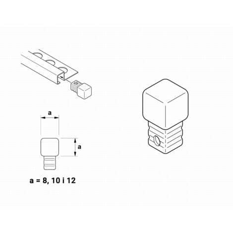 Finition d’angle pour profilés en acier inoxydable Q et P argent poli - 1 cm