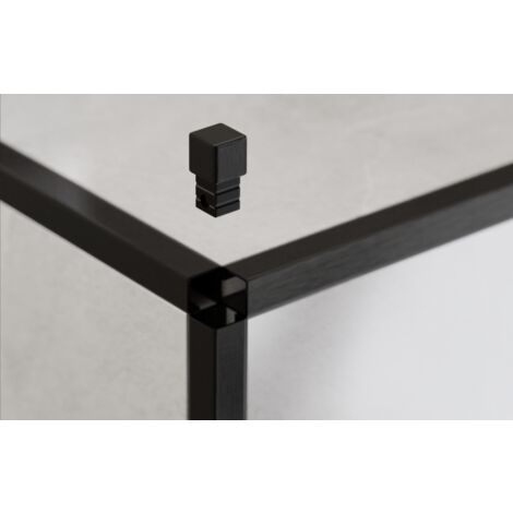 Fermeture d’angle pour profilés en acier inoxydable Q et P 0,8 cm - noir satiné (1/5)