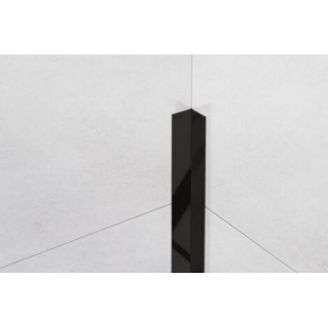 Angle intérieur en acier inoxydable Li Profil 1cm x 270cm - Noir brillant (1/3)