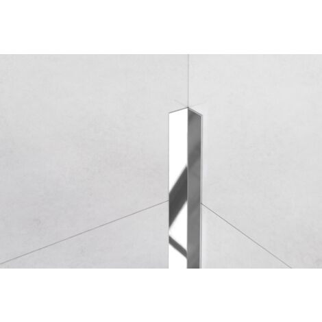 Coin intérieur en acier inoxydable Li Profil 1cm x 244cm - Argent brillant (1/3)