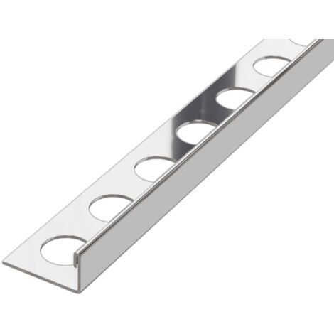 Acier inoxydable J Profil d’angle pour carreaux 1.2cm x 270cm - Argent brillant (1/5)