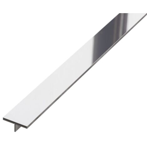 TS Profile Housse de joint rectifiée en acier inoxydable 1.5cm x 270cm - Argent brillant