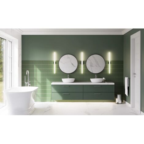 Ilcom – Mosaïque en céramique sur maille 29.6cm x 30cm – Finition résistante aux températures élevées – Pour salle de bain et cuisine – Facile à découper