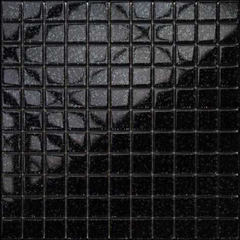 Mosaïque pour salle de bain Cuisine intérieure en verre - 30cm x 30cm - PETROL