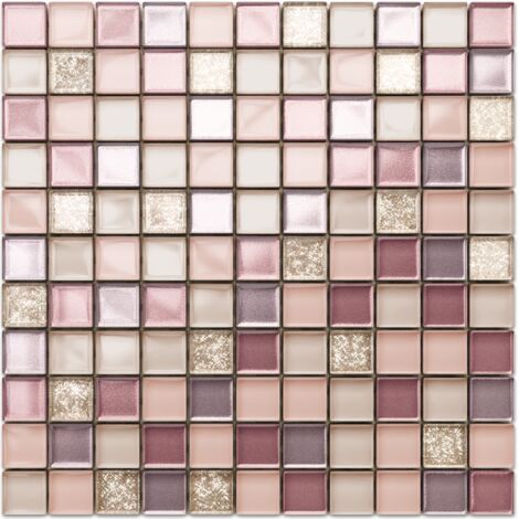 Ilcom – Mosaïque en verre 30 x 30 cm pour salle de bain et cuisine – Résistante aux hautes températures – Facile à découper – Fabrication Pologne