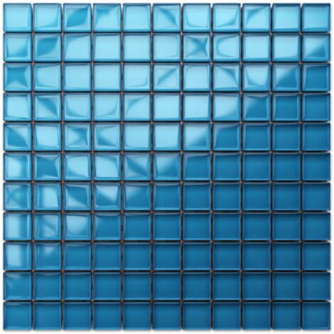 Mosaïque de verre sur maille pour salle de bain ou cuisine 30 x 30 cm - Sapphire seas