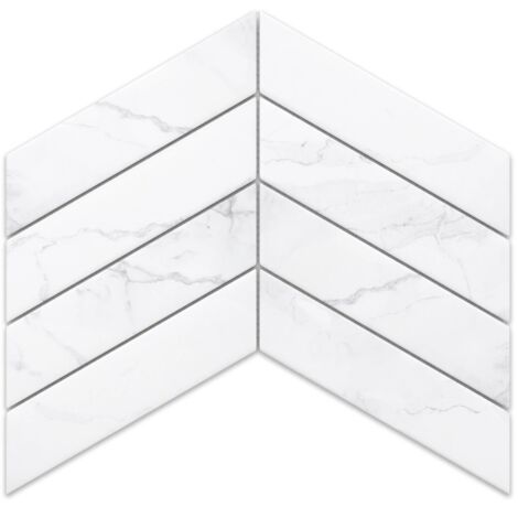 Mosaïque en céramique sur maille pour salle de bain ou cuisine 31.6cm x 21.5cm - Marble spruce