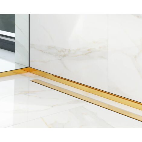 Profil de douche pour le fond avant LC or brillant - 1300 x 30 x 12 mm (1/5)