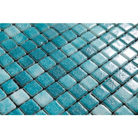 Mosaïque en verre pressé sur maille pour piscine 32.5cm x 51.5cm - Bahamas Pool