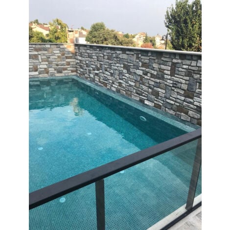Mosaïque en verre pressé sur maille pour piscine 32.5cm x 51.5cm - Bahamas Pool