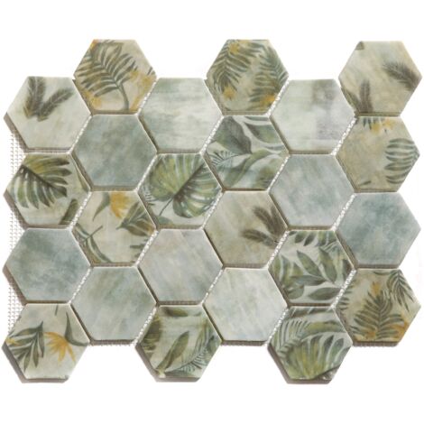 Ilcom – Mosaïque en verre pressé – 43,5 cm x 32 cm – Finition brillante pour salle de bain et cuisine – Facile à nettoyer – 0,13 m²