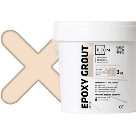 Deux composants époxy stuc pour le remplissage de joints - beige - 3Kg mosaïque carrelage bain piscine