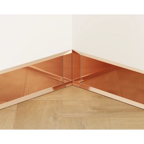 Coin intérieur FLI pour plinthes F 10cm x 3cm x 3cm - cuivre poli