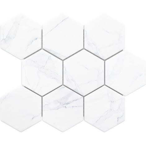 Ilcom mosaïque en céramique sur filet pour salle de bain et cuisine 25.5cm x 29.2cm - Marble venom