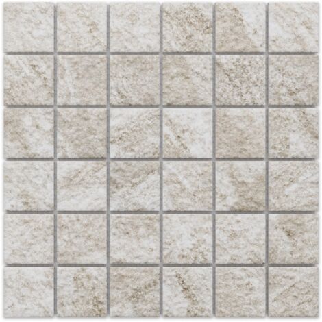 Ilcom mosaïque en céramique sur filet pour salle de bain et cuisine 30cm x 30cm - Trentino