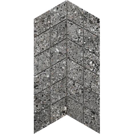 Ilcom mosaïque en gres sur filet pour salle de bain et cuisine R9 17.2cm x 29.8cm - Multistone mini chevron