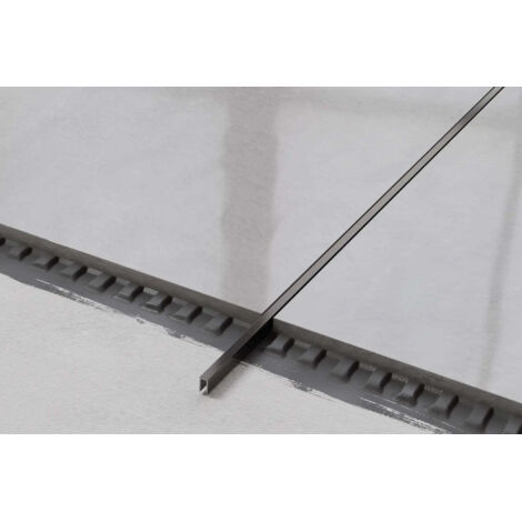 Ilcom profil U en acier inoxydable rectifié 5mm x 2700mm x 9mm - Gunmetal