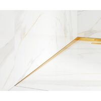 Profil latéral incliné pour douche de sol or brillant - 4 x 180 cm