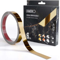 Ilcom bande décorative I autodesiva en acier inoxydable 20 mm x 6000 mm x 0,35 - or poli