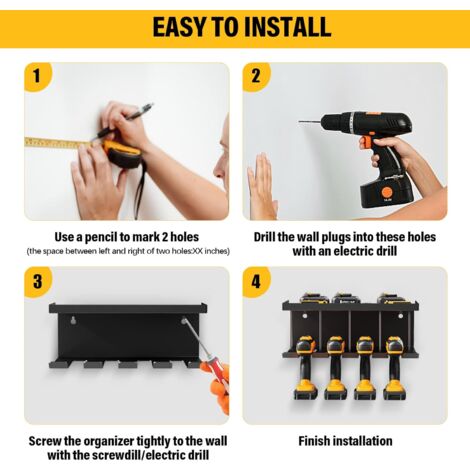 Rangement Pour Perceuse électrique T1 Outil De Garage Mural