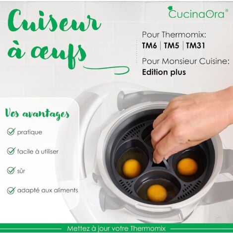 Pochier-Eierformer Für Thermomix TM6 - 4 Eier Auf Einmal, Klappbar & Einfach