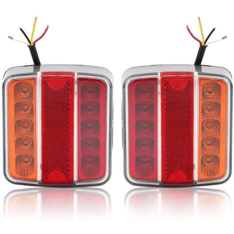 2er-Pack 12-V-LED-Rücklichter für Anhänger und LKW, 18 Stück LED ...