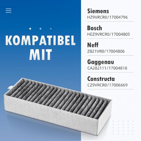 McFilter I 1x Aktivkohlefilter 210mm Für Dunstabzugshaube Geeignet Für Constructa 00353121, Bosch/Neff DHZ5140, Bauknecht 481281718524 AEG/Juno 902979371/9 - Filter Für Abzugshaube